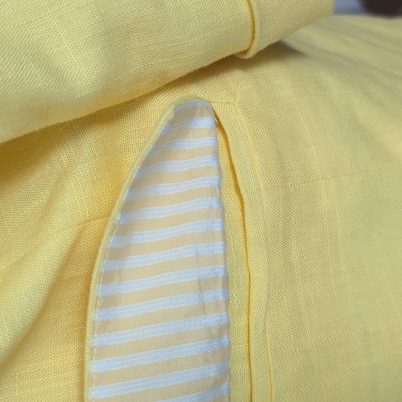 Bandit & The Babe Yellow Linen Cotton Blend Women's Oversized Blazer Size Sm - Picture 5 of 10